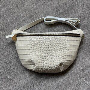 NEW RARE Clare V Grande Fanny Cream Croco